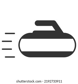 Curling icon. Flat style vector illustration isolated on white background