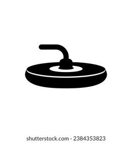 Curling Icon on White Background - Simple Vector Illustration