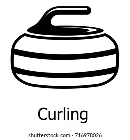 Curling icon. Simple illustration of curling vector icon for web