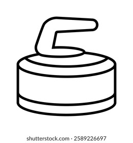 Curling icon in simple style on a white background vector illustration 