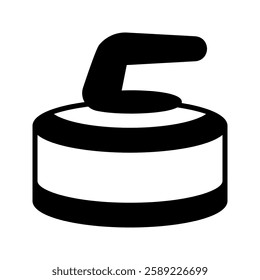 Curling icon in simple style on a white background vector illustration 