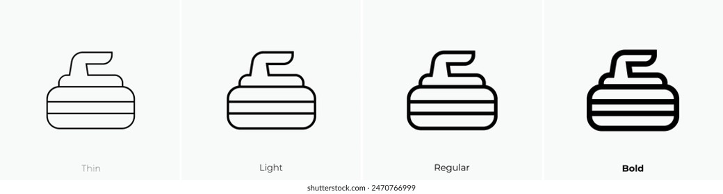 curling icon. Thin, Light Regular And Bold style design isolated on white background