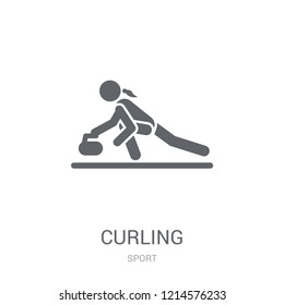 Curling icon. Trendy Curling logo concept on white background from Sport collection. Suitable for use on web apps, mobile apps and print media.