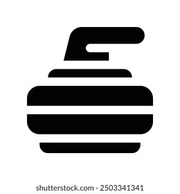 curling icon. vector glyph icon for your website, mobile, presentation, and logo design.