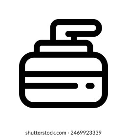 curling icon. vector line icon for your website, mobile, presentation, and logo design.