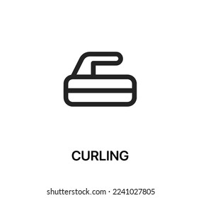 curling icon vector. Linear style sign for mobile concept and web design. curling symbol illustration. Pixel vector graphics - Vector.