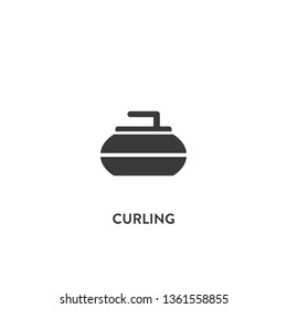 curling icon vector. curling sign on white background. curling icon for web and app