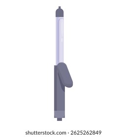 Curling iron creating beautiful wavy hairstyle for a professional look