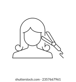 Curling iron icon design. isolated on a white background, vector illustration