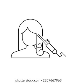 Curling iron icon design. isolated on a white background, vector illustration
