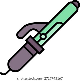 Curling Iron Nuevo Vector de diseño de iconos creativos