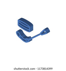 Curling isometric left top view 3D icon