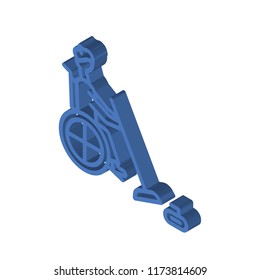 Curling isometric left top view 3D icon