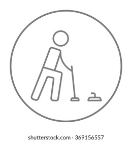 Curling line icon.