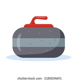 Curling on ice. Vector illustration