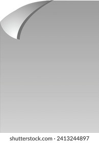 
Curling page with a shadow on an sheet of paper. Sticker of white paper, serving as a versatile element for advertising and promotional messages, isolated on a transparent background.