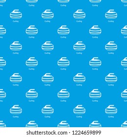Curling pattern vector seamless blue repeat for any use