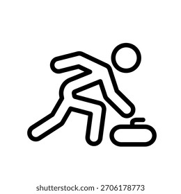 Curling - Piktogramm, Vektorsymbol