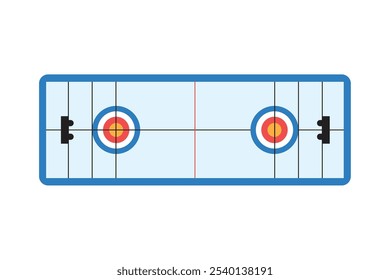 Diseño aislado del icono de la pista de curling