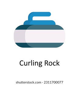 Curling Rock Vector  Flat Icon Design illustration. Sports and games  Symbol on White background EPS 10 File