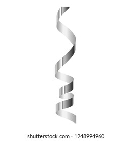 Curling serpentine icon. Realistic illustration of curling serpentine vector icon for web design isolated on white background