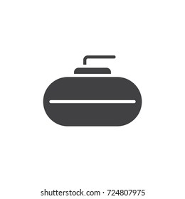 Curling sport icon vector, filled flat sign, solid pictogram isolated on white. Symbol, logo illustration.