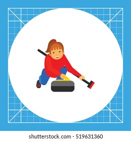 Curling Sport Vector Icon