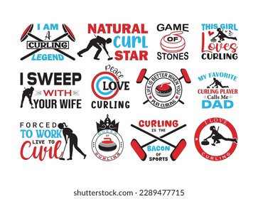 Vector deportivo de curvatura para imprenta, rizado de clipart deportivo, curling vectorial deportivo Ilustración