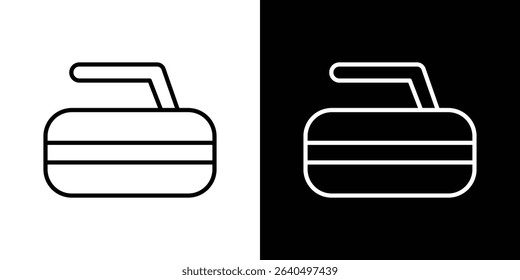 Curling stone icon Graphic vector set for ui design