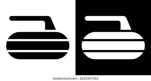 Curling stone icon simple line vector. Symbol, logo.