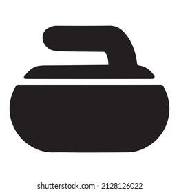 Curling Stone Icon Vector Illustration