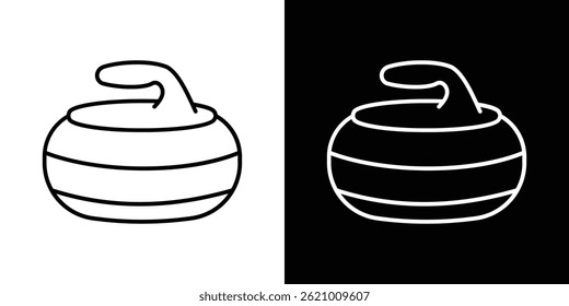 Vector del icono de la piedra de curling para el Web, y el App móvil
