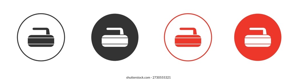 Icono de piedra de curling. diseño de Vector de Web