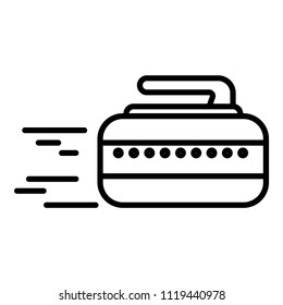 curling stone vector icon