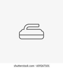 curling stone vector icon