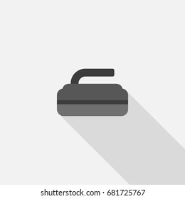curling stone vector icon