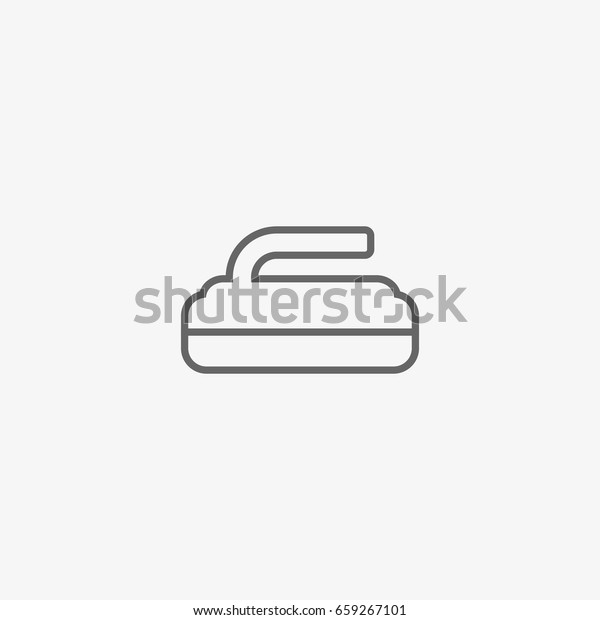curling stone vector\
icon