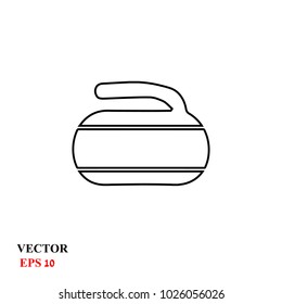 Curling stone. vector illustration