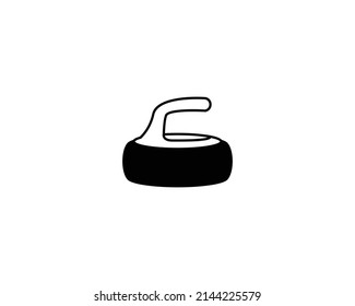 Curling Stone Vector Isolated Icon. Curling Stone Illustration