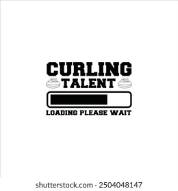 curling talent loading please wait Camisa de curling personalizada, sudadera, sudadera con capucha, manga larga, regalo, nombre personalizado, jugador de curling, amante, madre de curling
