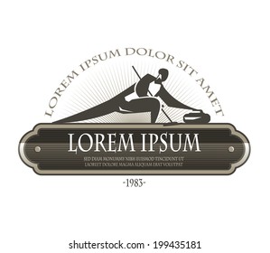 Curling. Vector format