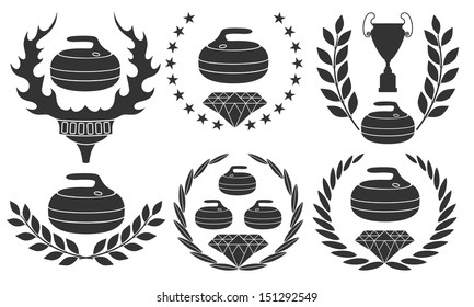 Curling. Vector Illustration