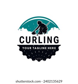 Vorlage für das Curling-Vektorlogo