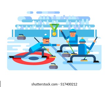 Curling winter game