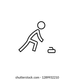 curling, winter, sport outline icon. Element of winter sport illustration. Signs and symbols icon can be used for web, logo, mobile app, UI, UX