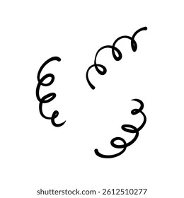 curls abstract confetti st. patrick day doodle vector illustration hand drawn cartoon