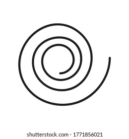 Curls abstract scribble with hand drawn line. Simple doodle elements for decoration in design. Isolated sketch on white background. Vector illustration