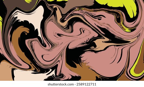 Curls abstract scribble hand drawn chocolate