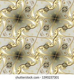 Curls background. Minimalistic geometric design. 1920-30s motifs. Seamless. Vector line design. Art Deco Pattern on gray, neutral and beige colors. Luxury vintage illustration.