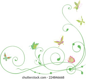 curls and butterflies